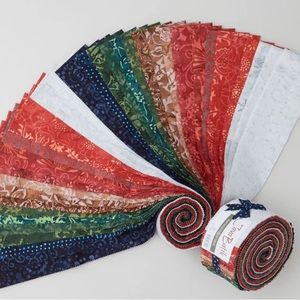 Holiday Favorites jelly roll by Java Batik and Maywood Studios